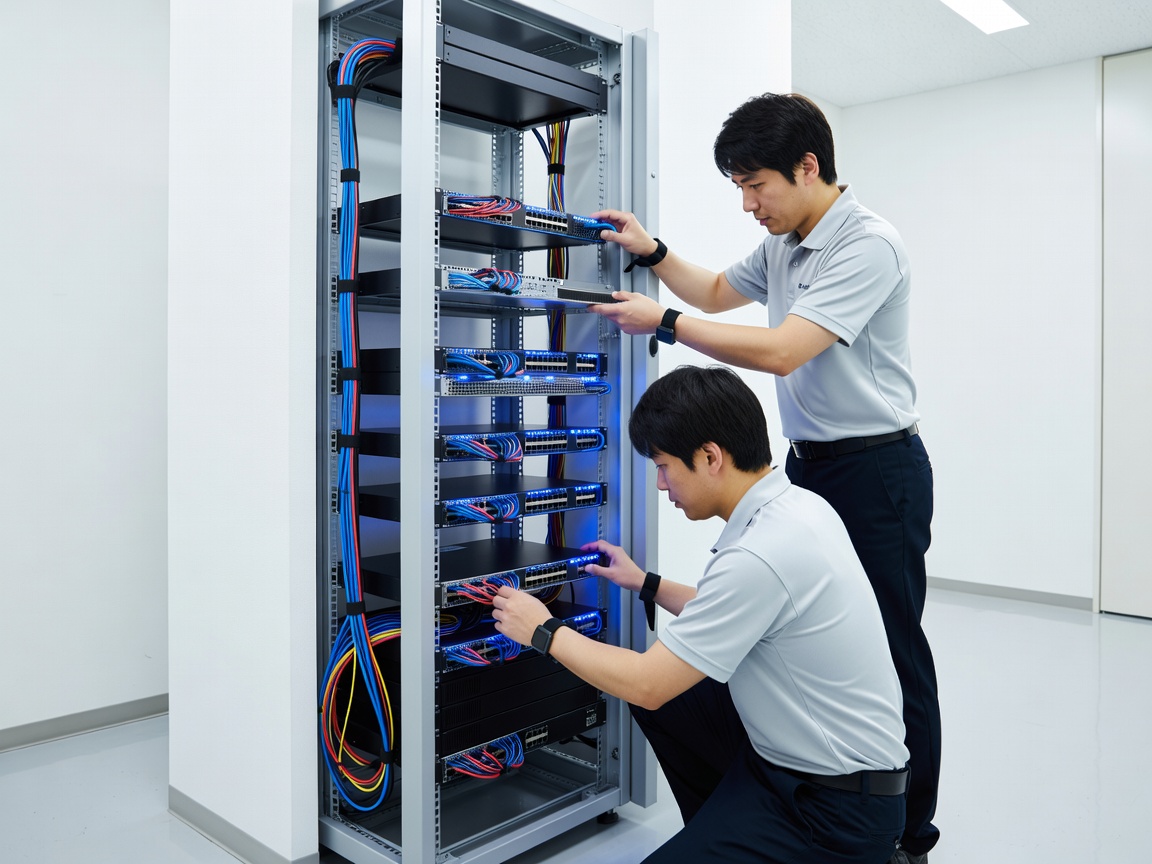 ネットワーク機器の設置作業